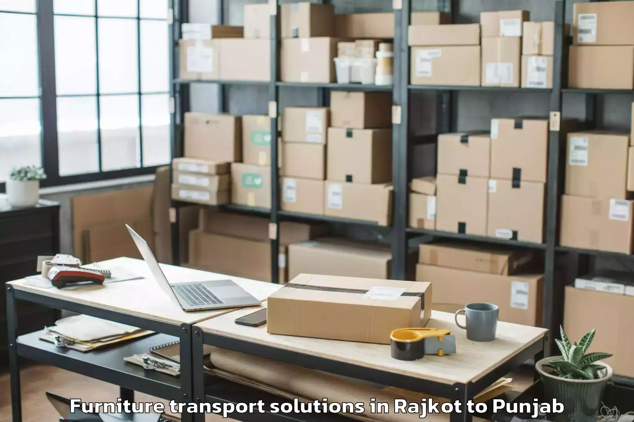 Book Rajkot to Ram Das Furniture Transport Solutions Online